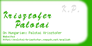 krisztofer palotai business card